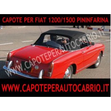 Capote cappotta per Fiat 1200 1500 cabrio in tessuto originale Pininfarina con lunotto 