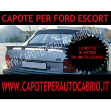 Capote cappotta per Ford Escort 1 e 2 cabrio in tessuto con lunotto in vetro da riutilizzare 