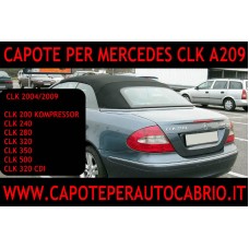 cappotta per Mercedes  CLK A209  cabrio in tessuto originale (lunotto in vetro da riutilizzare) clk 200, 240,280,320,350,500,cdi