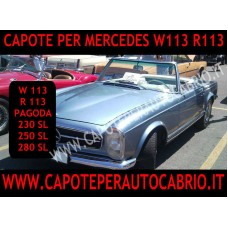 cappotta per Mercedes Pagoda R113 W113 cabrio in tessuto originale con lunotto 230 250 280 SL